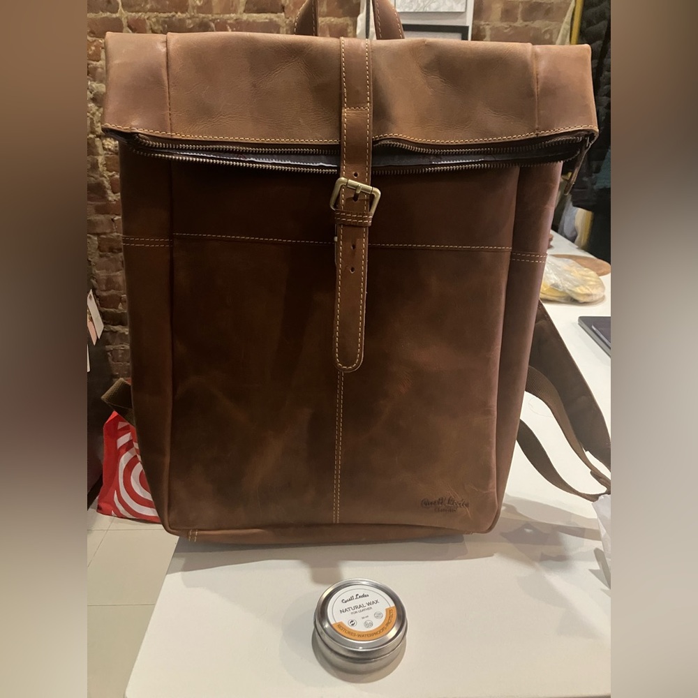 Gusti Leder Brown Leather Backpack